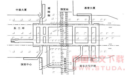 北京地铁10号线一期工程国贸站方案设计
