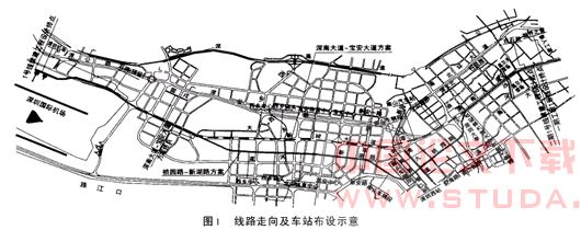 深圳地铁二期1号线线路设计